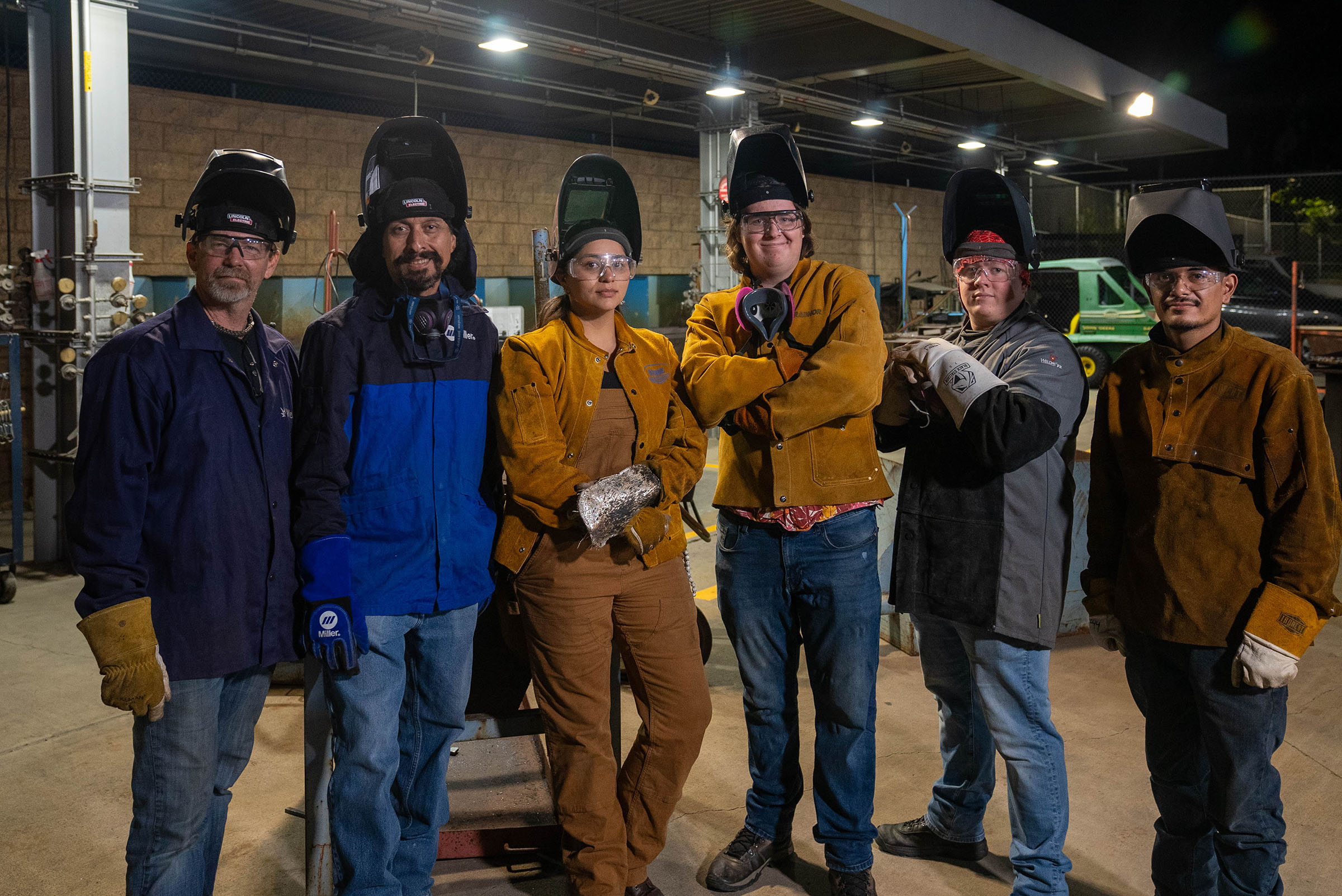 Six skilled trades students