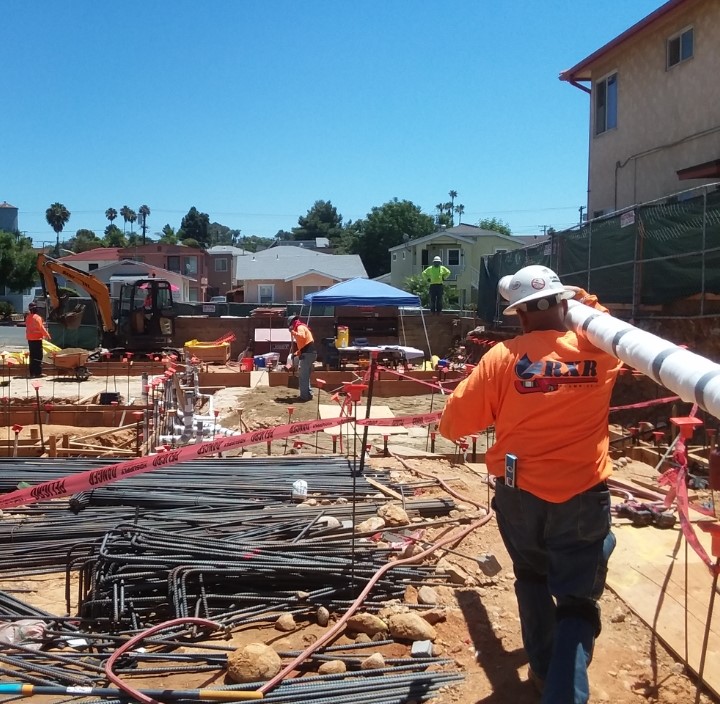 Manuel Cortez works on location with RXR Plumbing, Inc