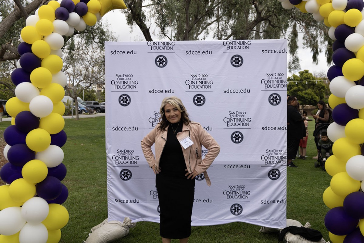Student scholarship recipient during 2024 SDCCE’s annual scholarship and awards ceremony
