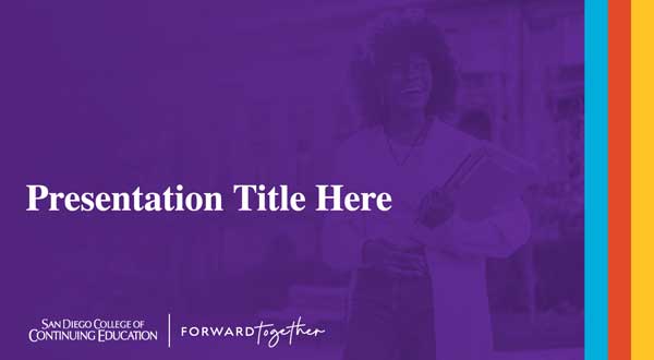 SDCCE Power Point Presentation template version 3 title slide